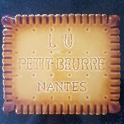 Dessous de plat petit beurre biscuit LU publicitaire en faïence