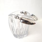 Seau à glaçons cristal et argent