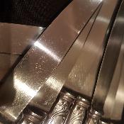 Couteaux de table rocaille louis xv métal argenté