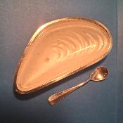 Saucier à huitre en métal argenté