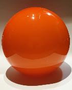 Suspension vintage boule opaline orange, 1970