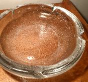 Daum, coupe en cristal soufflée bullée.