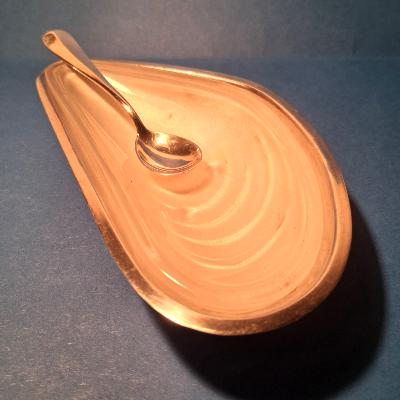 Saucier à huitre en métal argenté