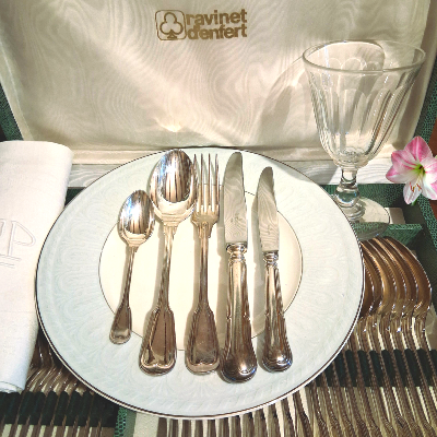 Ménagère Ravinet Denfert, modèle au filet.