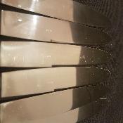 Couteaux art déco métal argenté lames inoxydables