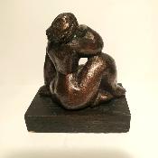 Sculpture contemporaine femme en bronze à la cire perdue