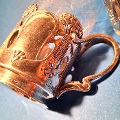 Verres à thé art nouveau Gallia