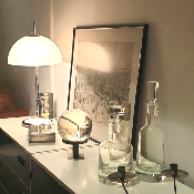 Lampe Targetti Sankey en lucite et chrome, Italie