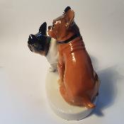 Bulldog chien SAXE porcelaine allemande KARL ENS 