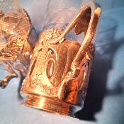 Verres à thé art nouveau Gallia