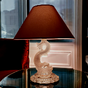 Lampe cristal Baccarat, modèle dauphin