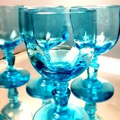 Verres bleu ancien XIXème