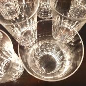 Verres cristal Val St Lambert années 50