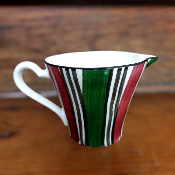 Tasses à café et crémier, modèle Féria, Sarreguemines années 50